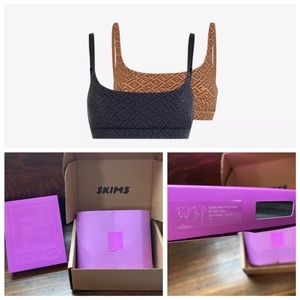 SOLD! FENDI x SKIMS Scoop Bralette Pack Black + California